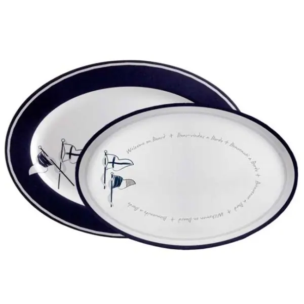 Plateaux ovale Marine Business – Collection Welcome On Board – 2 Pièces Produit De Marque