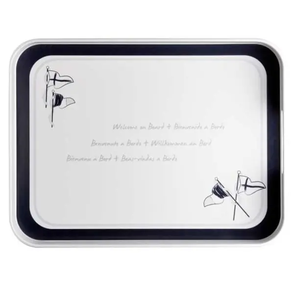 Authentique Plateau retangulaire Marine Business – Collection Welcome On Board – 1 Pièce