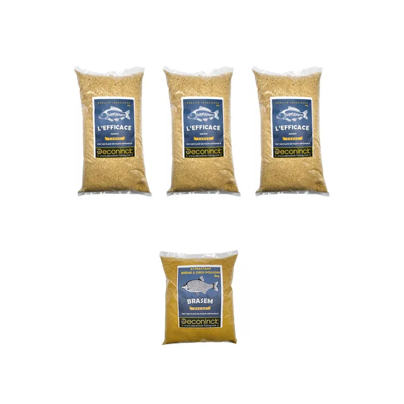 Achetez Aujourd&rsquo;hui Pack 3x Amorce Deconinck Fishing « L‘efficace » Carpe 2kg avec attractant breme
