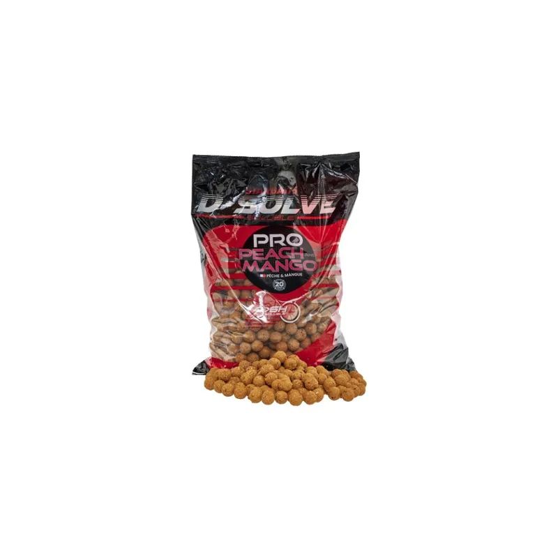 Satisfait Ou Remboursé Bouillettes Starbaits D-Solve Pêche Mangue 20mm 2,5kg