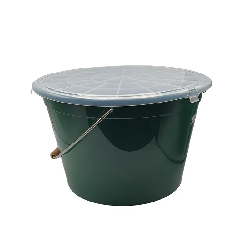 Populaire Kit Seau 25L +Couvercle + Cuvette 8L, Vert Green Plastilys