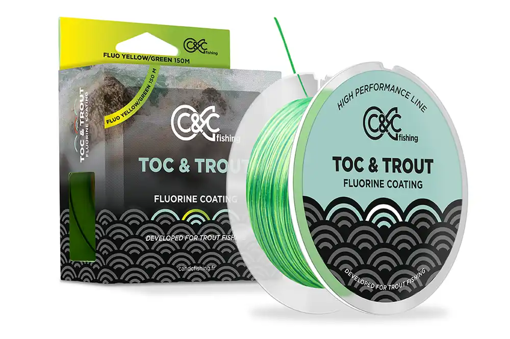 Affaire À Saisir Nylon C&C Fishing Toc Trout Jaune/vert 150 m / 0,14 mm