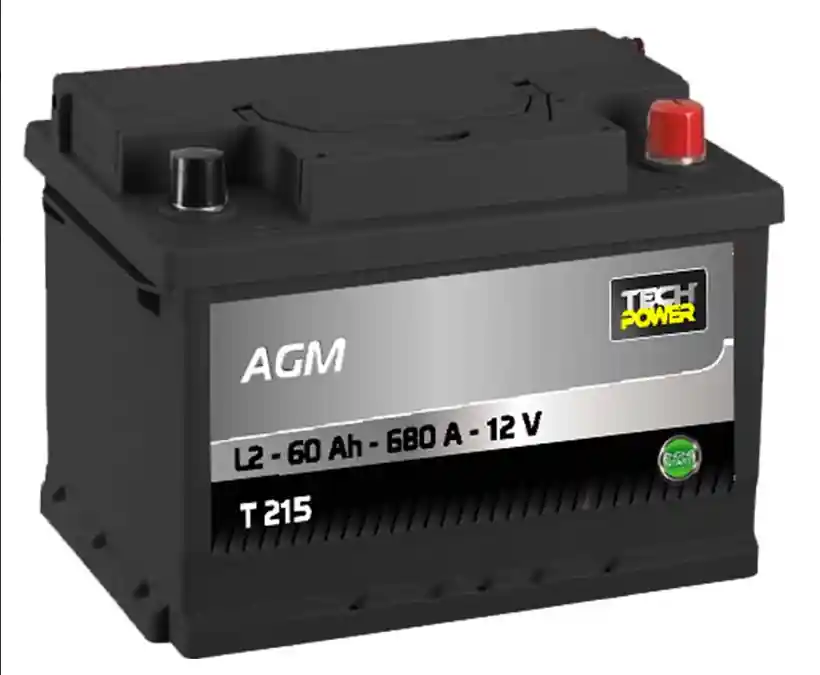 Achat Immédiat Batterie 12V 60Ah AGM Tech Power Start & Stop