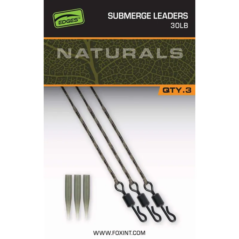 Must-Have Naturals submerge leaders 30lb x3 Fox