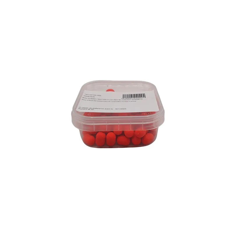 Populaire Mini Dumbel Wafter Fluo Red Blueberry Dynamite Orbiter