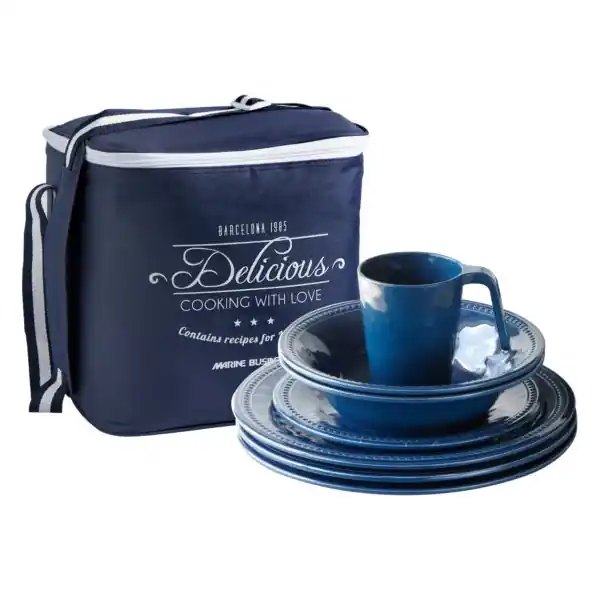 Paiement Sécurisé Set vaisselle Marine Business - Collection Harmony Blue - 24 Pièces