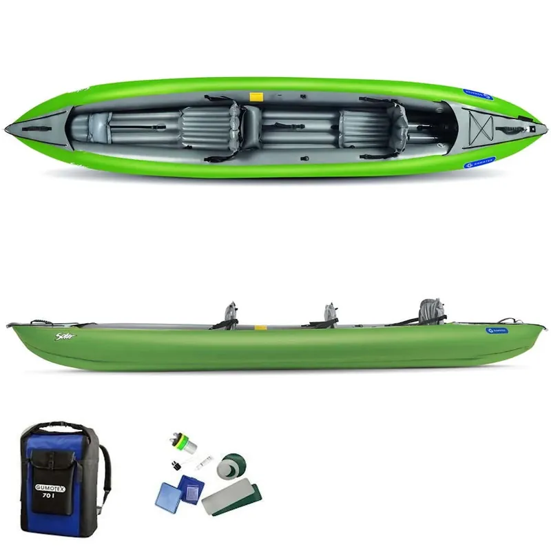 Kayak gonflable Gumotex Solar 019 Vert 3 places Nouvelle Collection