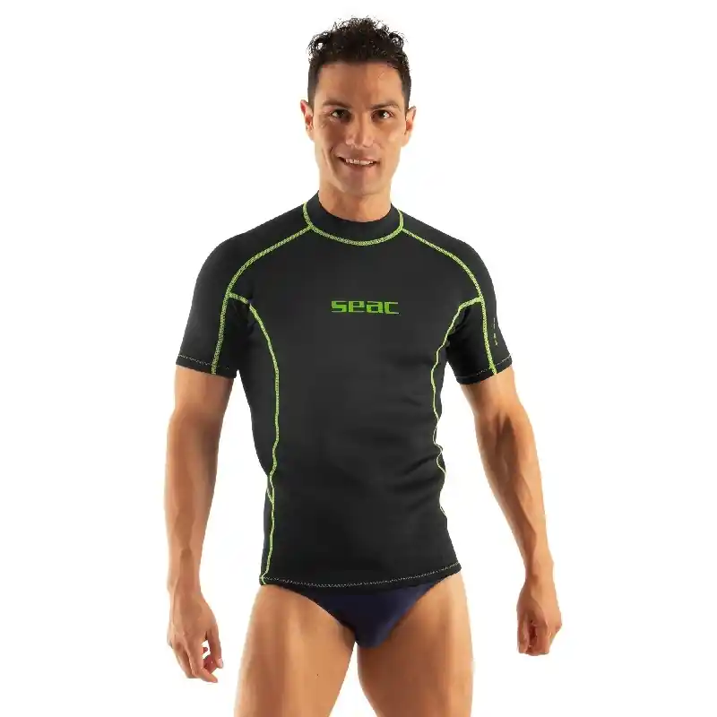 Réduction Rash Guard Seac sub Fit Short Noir – Homme
