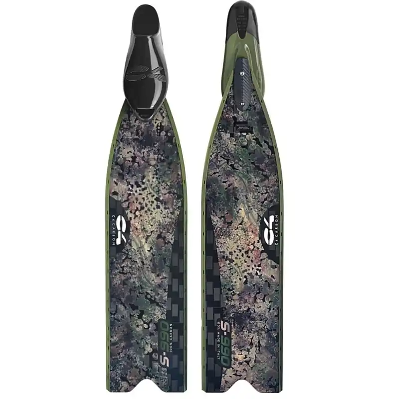 Palmes carbone chasse sous marine C4 S-990 Camu 30 Médium - 43/44 Produit De Marque